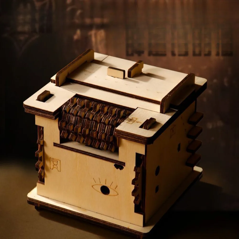 

Hardest Escape Room Puzzle Box Extreme Brain Teaser 3D Wooden Puzzle for Adults Challenging IQ Test Logic Game