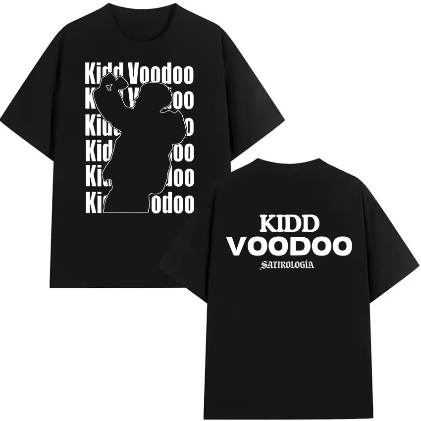 Singer Kidd Voodoo Album Tour 2026 Pattern Fashion T-shirt Summer Men's Women Hip-hop Gothic Retro Short-sleeved Top