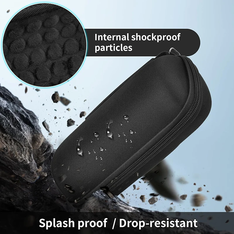 Étui Rigide EVA Pour JBL Flip 7 - Housse De Transport Antichoc Noire Avec Mousqueton - Protection Voyage Parfaite