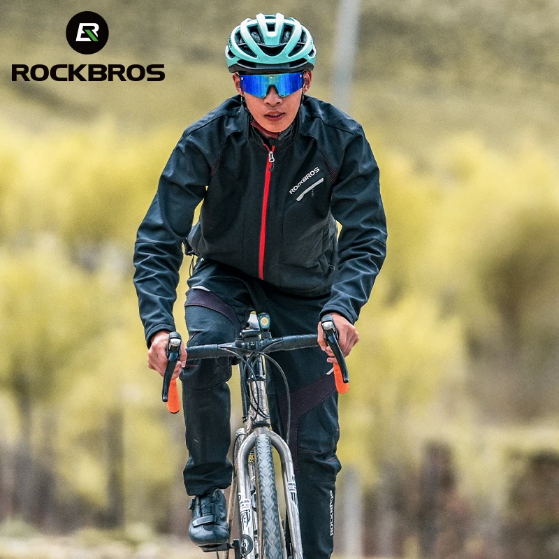 ROCKBROS Winter Bicycle Jackets Keep Warmer Windproof Waterproof Thermal Fleece Bike Jersey Coat Sports MTB Road Cycling Jacket