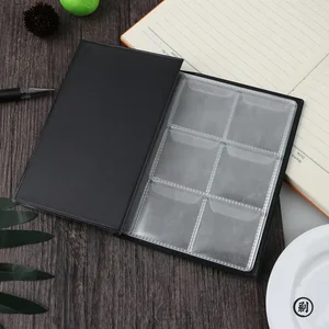 Collection de pièces commémoratives en cuir PU artificiel 60 Pockets Album Book Collecter Money Organizer Sacs de rangement Livre de rangement 12 meilleurs albums vendus pour les billets de banque - No 5