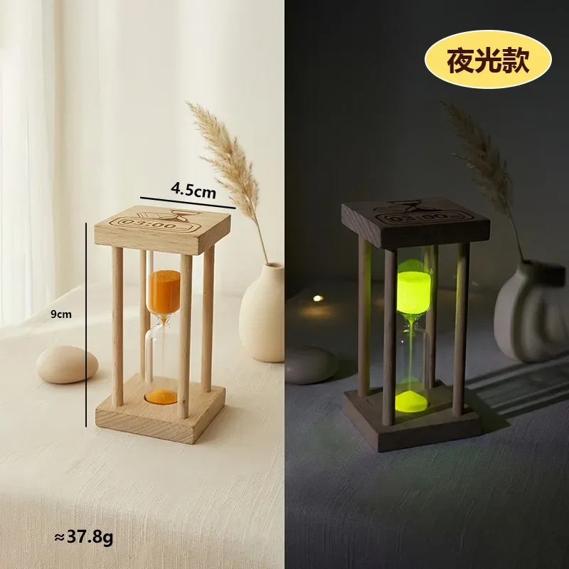 d9square bamboo and wood quicksand luminous hourglass living room tabletop ornament wooden hourglass timer