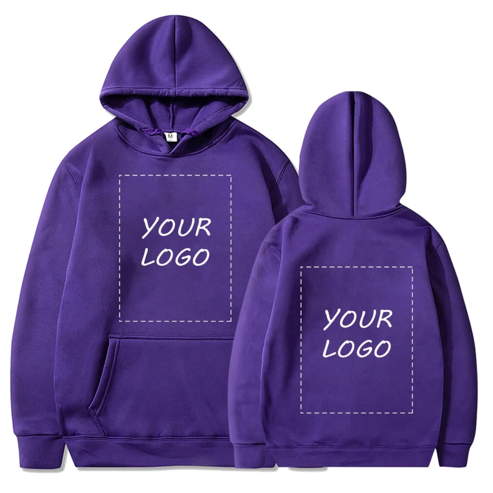 Hoodies com logotipo personalizado para casal e amigos, roupas de impressão, camisola Harajuku, texto DIY, design, imagem, esportes, lazer, tamanho M-4XL