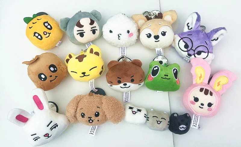 Kpop Idol JEONGHAN JOSHUA JUN WONWOO HOSHI Plush Keyring Bag Charm Pendant Idol Cute Animals Face Keychains Fans Birthday Gift