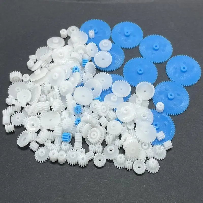 1 Set 200 Stück Gemischte Kunststoff-Zahnräder Tasche Motor Getriebe DIY Handgemachtes Spielzeug Zubehör – Detail 5