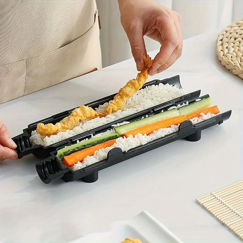 

A Washable PP Sushi Maker - A Fast Sushi Cannon Roller, DIY Rice and Vegetable/meat Roll Mold Kitchen Tool for Sushi Preparation