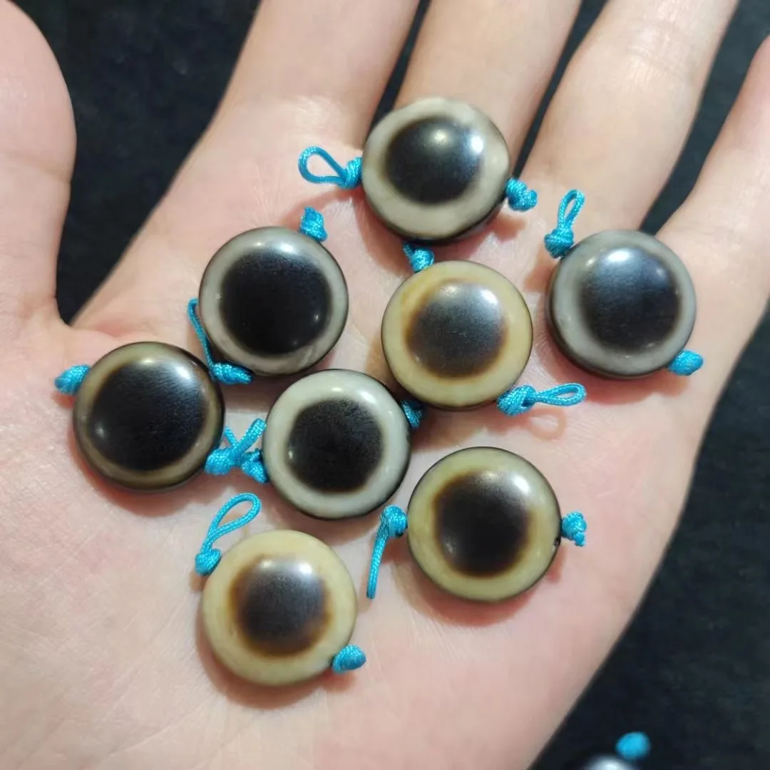 1pcs/lot Shangken tooth yellow good product sheep plate eye segment phoenix nine eyes hundred core dzi with bead jewelry