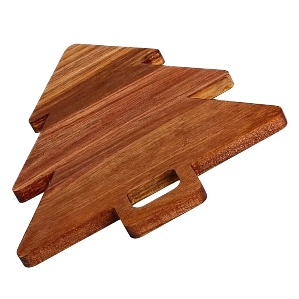 

Christmas Tree Cutting Board Wood Craft Kitchen Tray Bread Cake Charcuterie Board Wooden Plate Fruit Cheese Slicing Practical