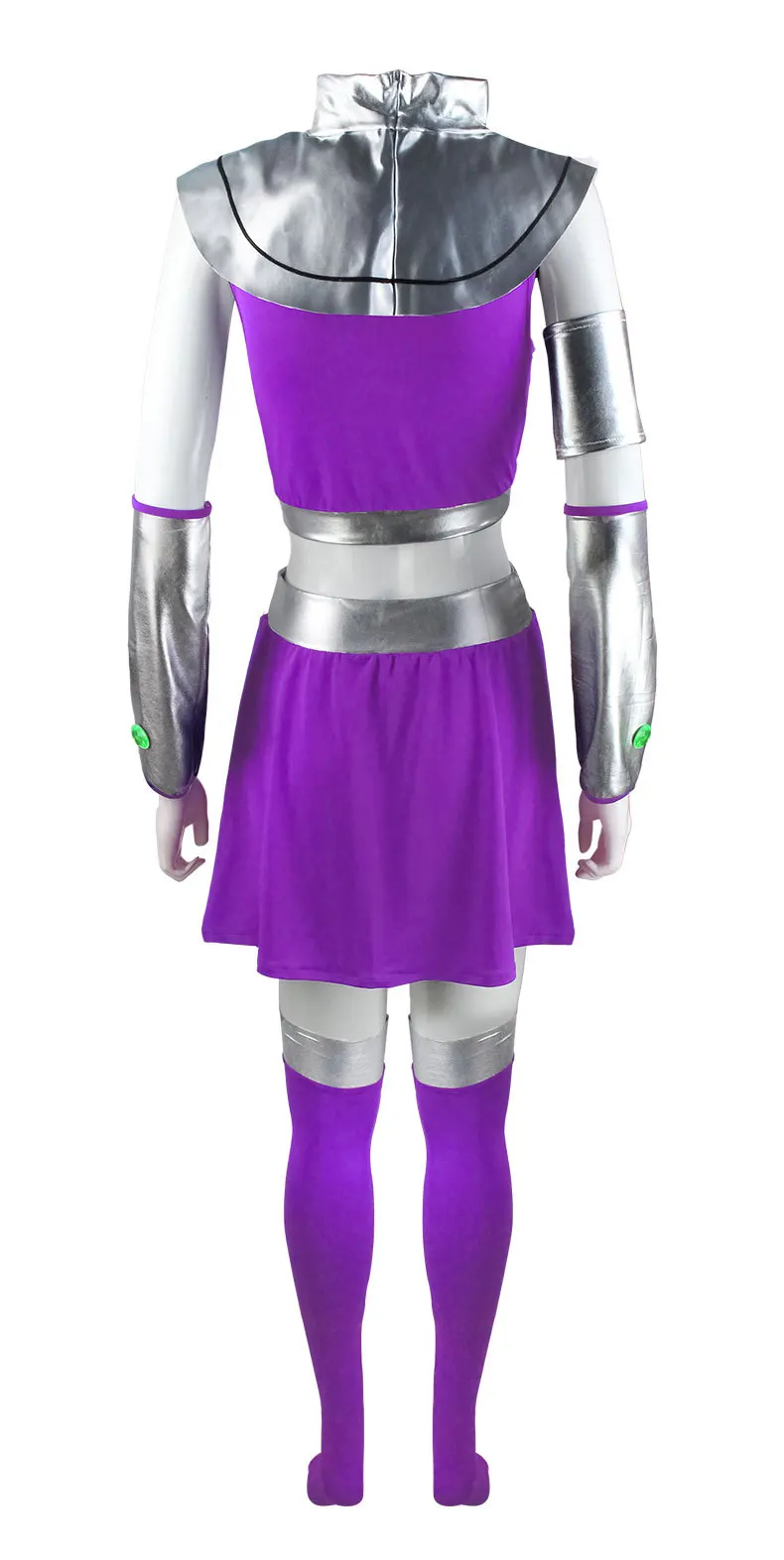 Starfire Cosplay Costume Cartoon Teen Titans Go Princess Koriand\'r Purple Skirt Dress Up with Gloves Socks for Halloween Party