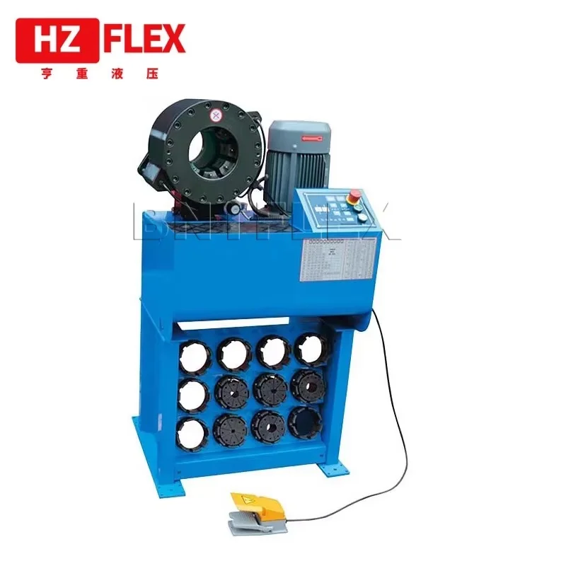 2018HZFLEX HZ-32C 2 inch finn classic blue techmaflex p32 hose crimping machine