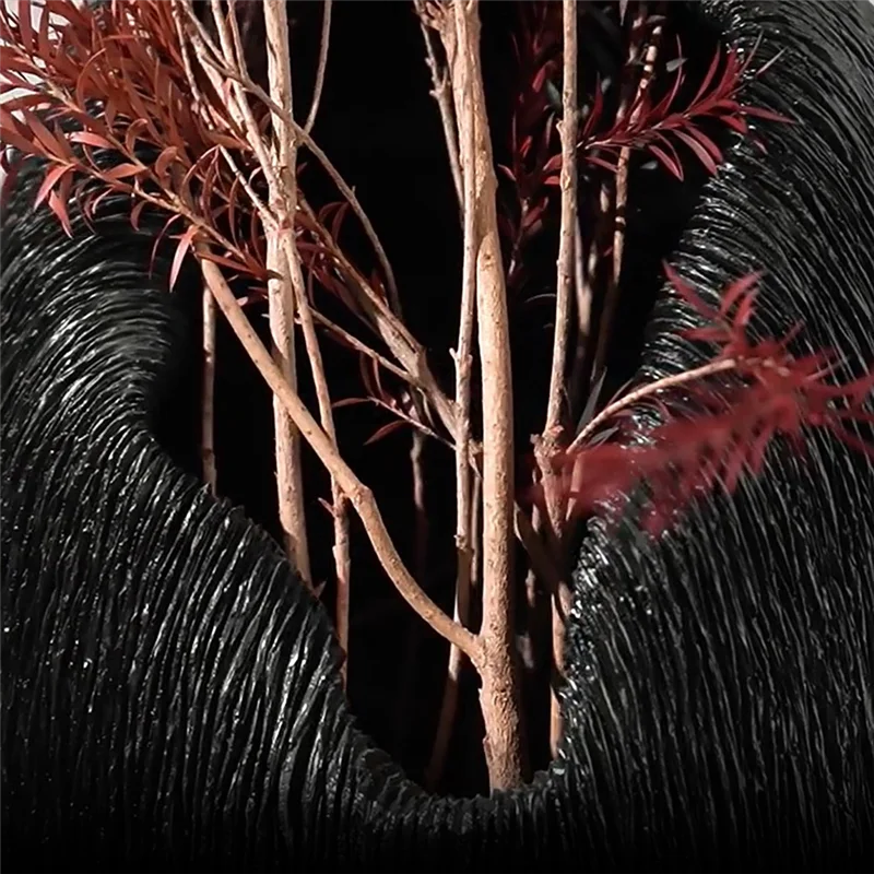 

Modern Resin Vase Coral Texture Tray Saucer Flower Vase Irregular Coral Pattern Home Decoration Handicraft Furnishings C Durable