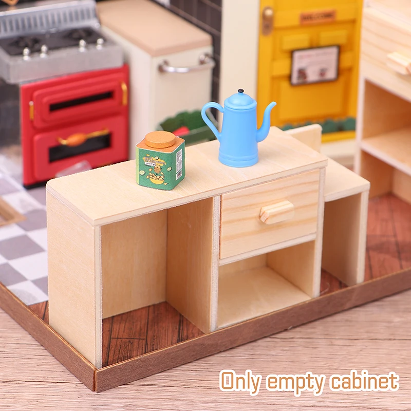 27 Style 1:12 Dollhouse Miniature Bookcase Wood Locker Study Cabinet Handcrafted Furniture Model Decor Toy DollHouse Accessories