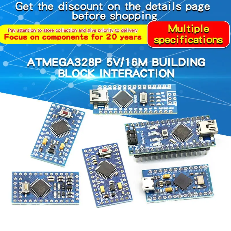 1PCS CH340G ATMEGA328P Development Board 5V 16M USB DIY Module for Arduino UNO R3 Projects Electronics Components