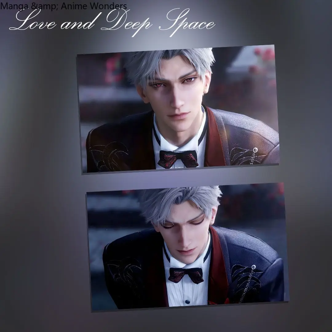 6 قطع من Love and Deepspace Sylus Cosplay مقاس 3 بوصات بطاقة بريدية صغيرة مجموعة بولارويد هدية عيد ميلاد لعبة أنيمي