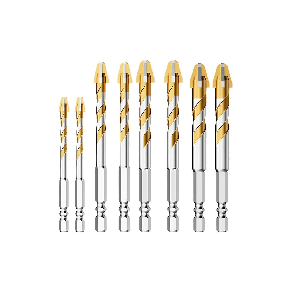 2PCS Eccentric Drill Bit Set with 9 Blades Designed for Quick and Efficient Drilling in For Concrete and Marble