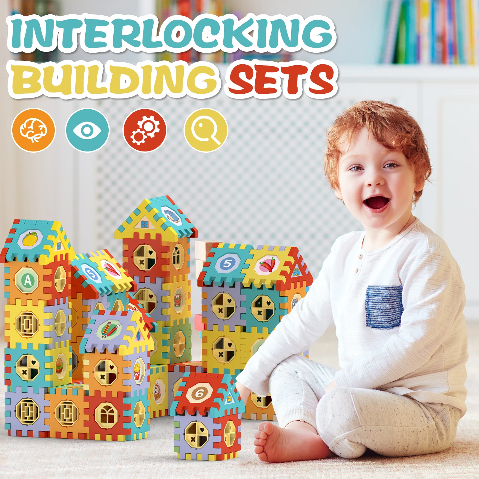 Christmas Gifts,Building Blocks 171-pcs,Toy Building Block for Ages 3-8,Waffle Interlocking Building Blocks,Boys and Girls Toys