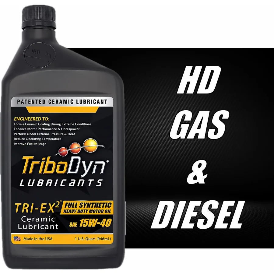 น้ำมันเครื่องสังเคราะห์แท้สำหรับงานหนัก TRI-EX2 15W-40 พร้อมสารหล่อลื่นเซรามิกที่ได้รับสิทธิบัตรสำหรับรถบรรทุกดีเซล: ปกป้องการสตาร์ทแบบแห้งที่เหนือกว่า