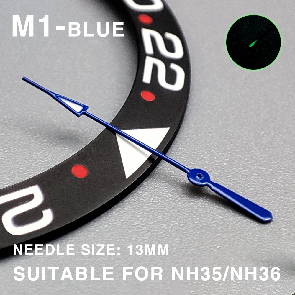 NH35 Watch Needle Green Luminous Needle Watch Accessories for NH35/NH36/4R Movement Spare Parts Replacement Pointers