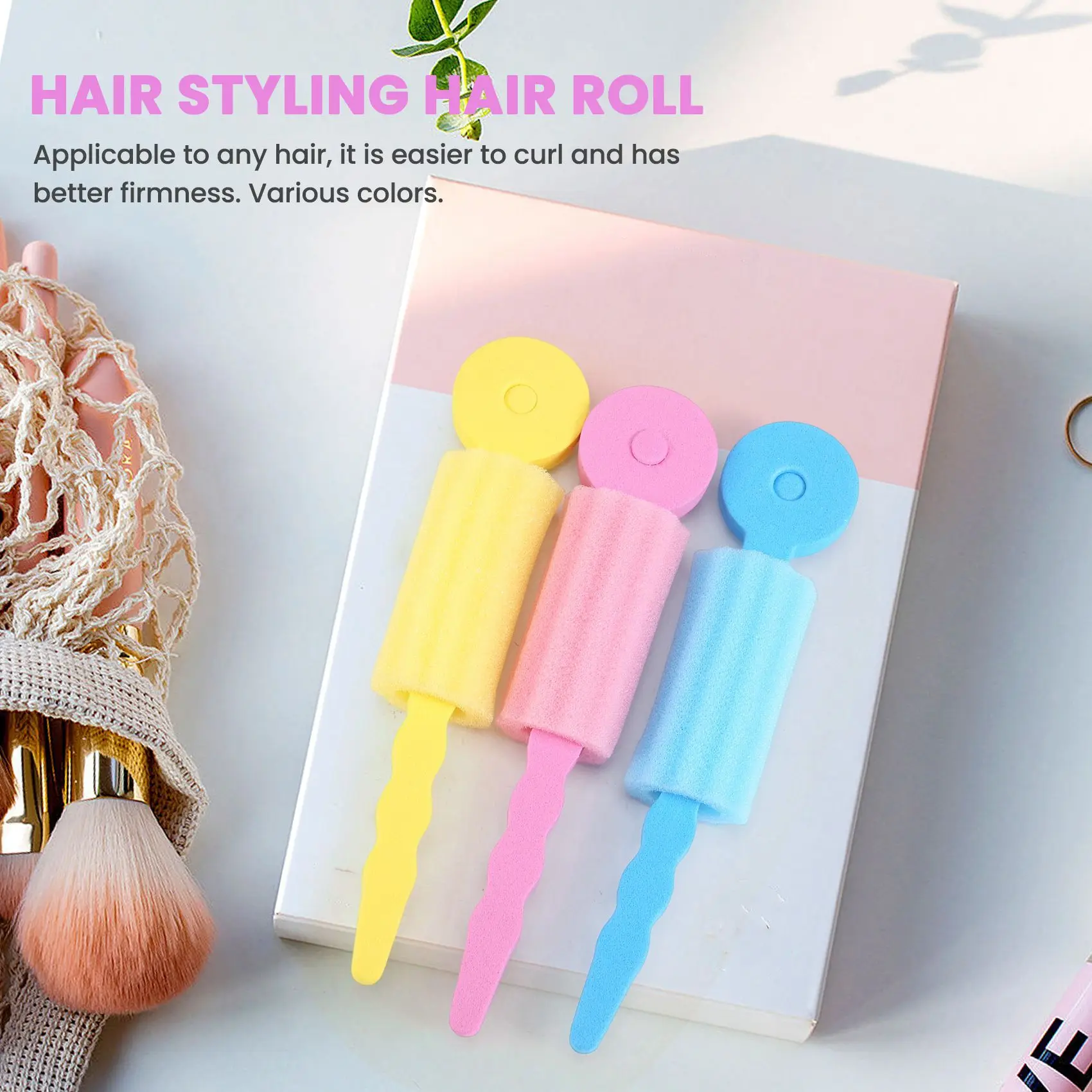 6 PCS Hair Care Foam Rollers Sponge Soft Hair Curler Hair Styling Hair Roll Rollers DIY Tools for Women