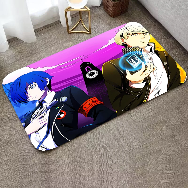 

Persona Anime Carpet Rugs Non-slip Kitchen Mat Rug for Bedroom Mats Kitchen and Home Items Custom Living Room House Entrance Mat