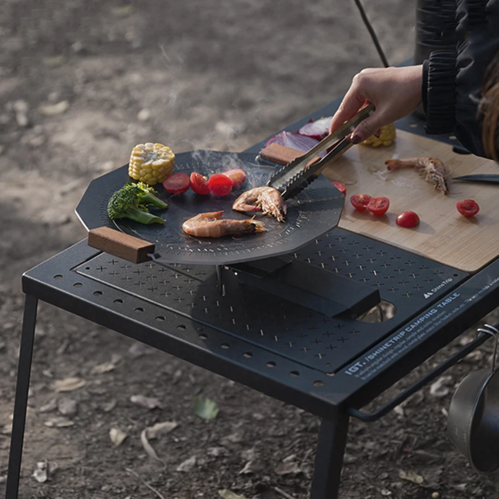 IGT Table 0.5 /1 Unit Stainless Steel Table Camping Lifting Table Detachable BBQ Multi-functional Table Extensible Picnic Table