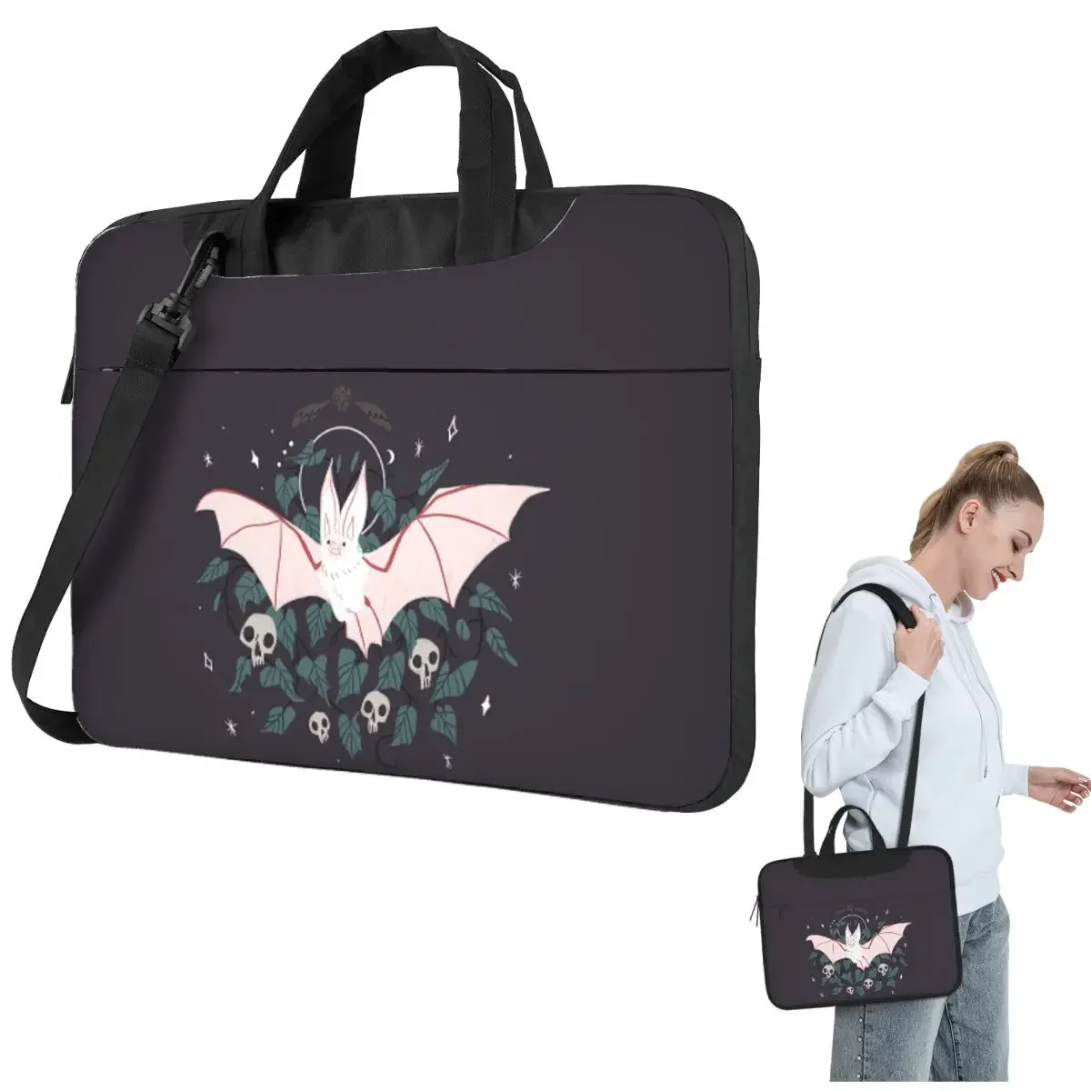 Familiar - Desert Long Eared Bat Crossbody Laptop Bag Case Computer Bag Resistant Protective Notebook Pouch for Lenovo