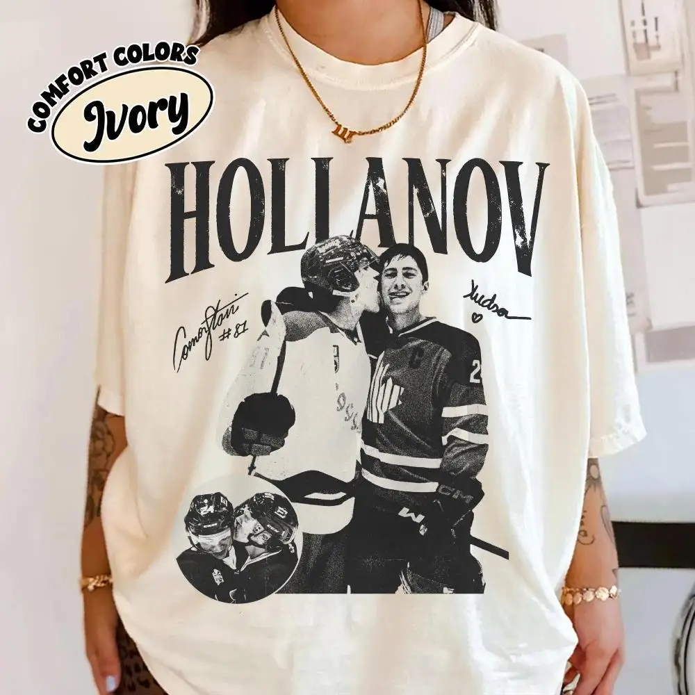 Vintage Hollanov T-shirt, Hudson Williams Connor Storrie Shirt, Heated Rivalry Merch Tee Ilya Rozanov Shane Hollander Soft Shirt