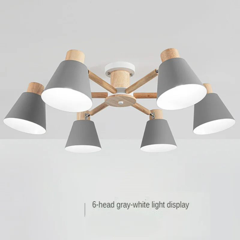

Scandinavian modern bedroom living room macaron E27 chandelier hotel ceiling lamp apartment dining room lighting