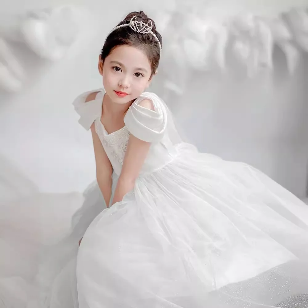 

Formal Wear Girl's Dress Summer High-Grade Host Piano Performance Costume Birthday Banquet High-End Children's