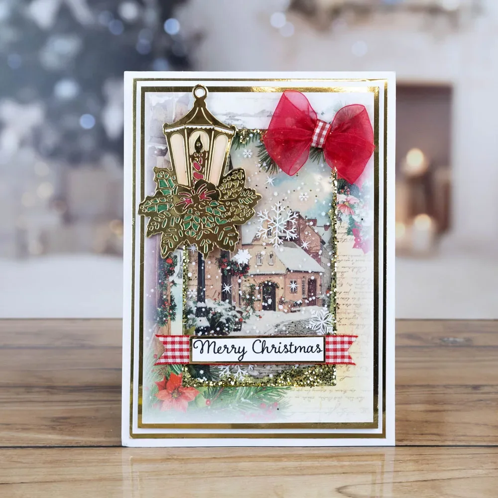 قوالب القطع المعدنية الجديدة لعام 2025 لألبوم صور القصاصات بنفسك وبطاقات المعايدة فوق الحافة Yuletide Chimes Advent Angel