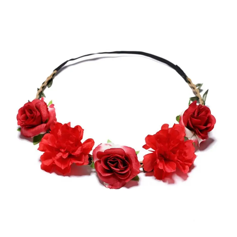 

Wreath Decoration Bride Hair Accessories Cloth Wedding Party Hairband Garland Flower Crown Tiara Flower Headband Women Headwear