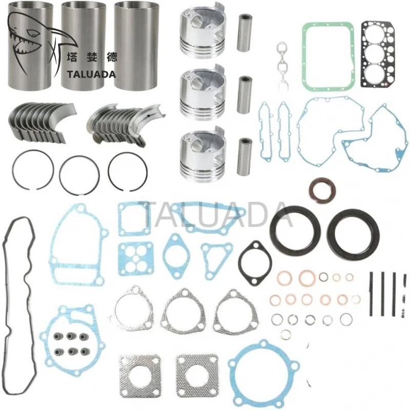 Overhaul Rebuild Kit with Valve Kit For S3L Engine Loader MM25T MM30CR Excavator EB250 EB300 EB306 Repair Parts