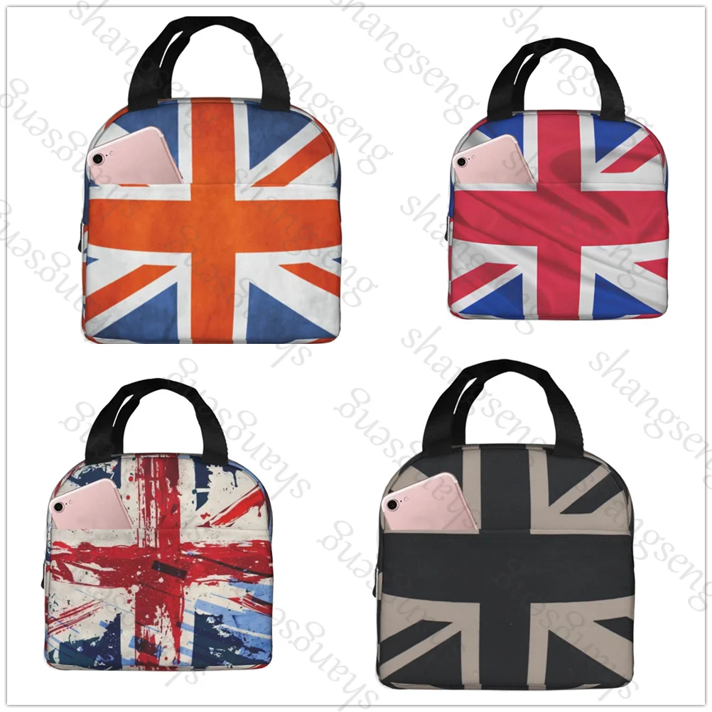 

British flag Insulated Thermal Bag Lunch bag Foods Drink Storage Leakproof Picnic Camping Bags Box beach