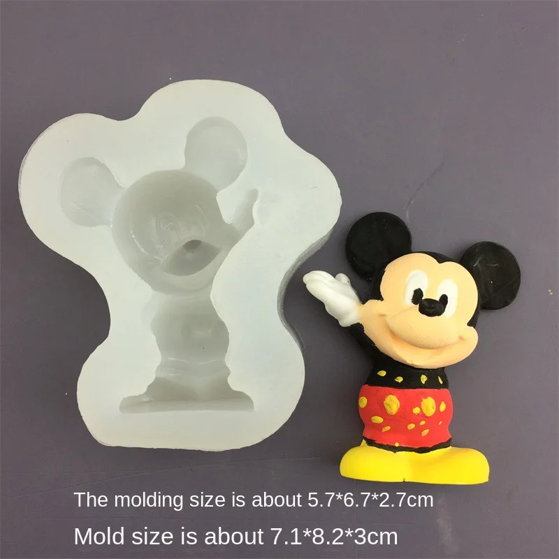 Disney Cake Silicone Mold DIY Mickey Minnie Epoxy Resin Molds Aromatherapy Wax Plaster Molds Candy Fondant baking Tools