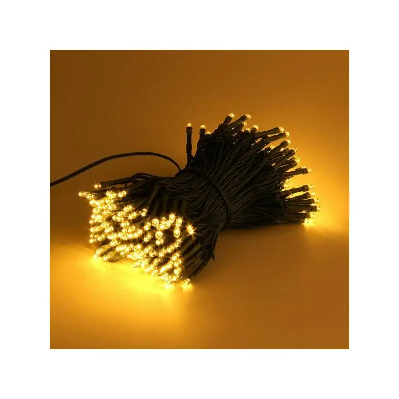 أضواء سلسلة خرافية مقاومة للماء بطول 164 قدم لتزيين الحديقة الخارجية