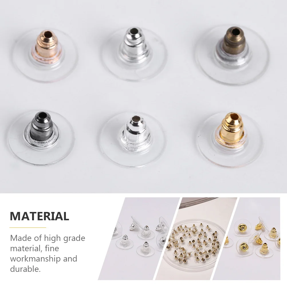 

300Pcs Earring Backs High Grade Safety Stoppers Durable Jewelry Accessories DIY Ear Back Clips Earring Backs Earrings Plug
