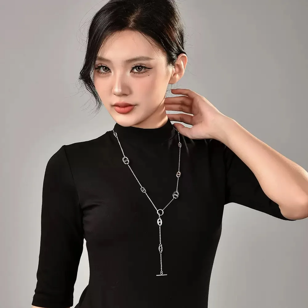 2026 Hot sale stainless steel couple necklace multi-function fashionable multi-layer bracelet same style for men and women