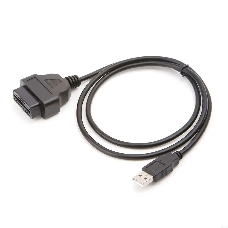 U75E 16Pin OBD2 To USB Port Adapter Cable Connector Diagnostic Tool
