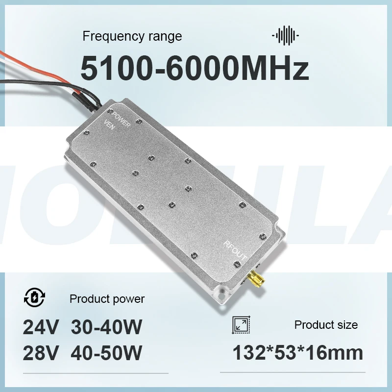 

30W RF Module Anti Drone Module 5100-6000MHz UAV Shielding Device Drone Jammerer PA Power Amplifier Module