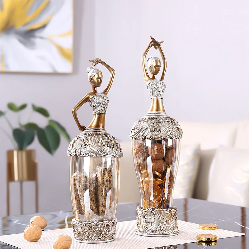 

Creative peacock storage bottle wine cabinet decor ornament European living room coffee table simple home furnishings YHJ031310