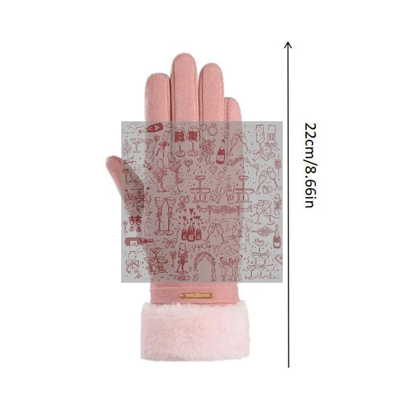 Winter Women's Warm Gloves Have Windproof And Cold Resistant Properties, Thick Fur Lining, And Touch Screen Gloves