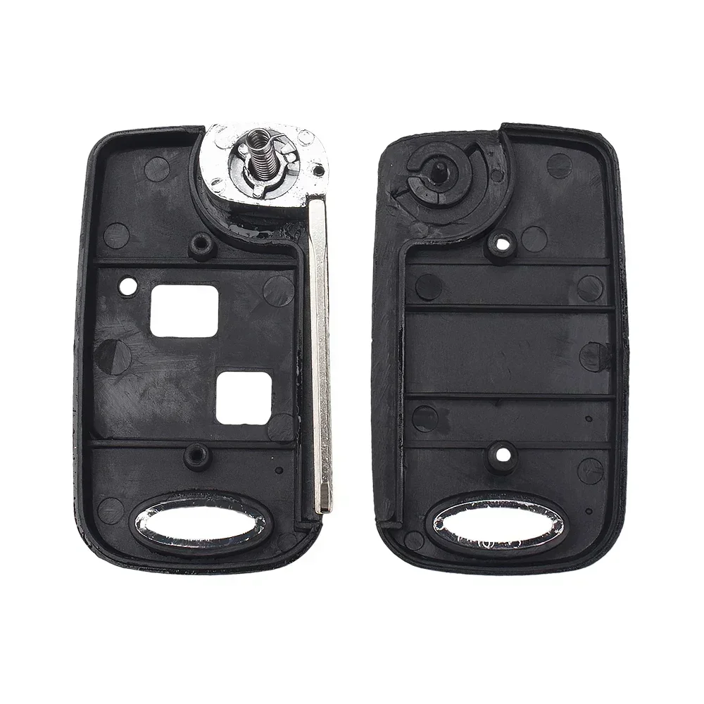 KEYYOU 1PCS 2Buttons Modified Flip Car Key Case for Toyota Camry Corolla Prado 120 RAV4 Kluger Previa FJ Cruiser Land Cruiser