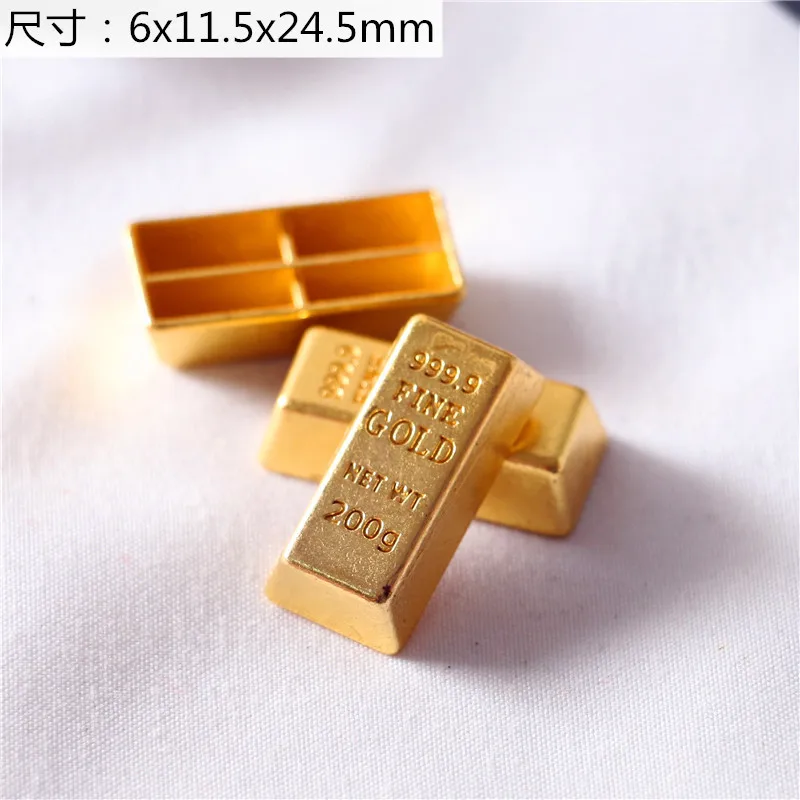 5pcs Dollhouse Gold Bar Miniature Mini Gold Ingot Coins Silver Dollar Coin Model Ornaments Doll House Items Accessories Copper