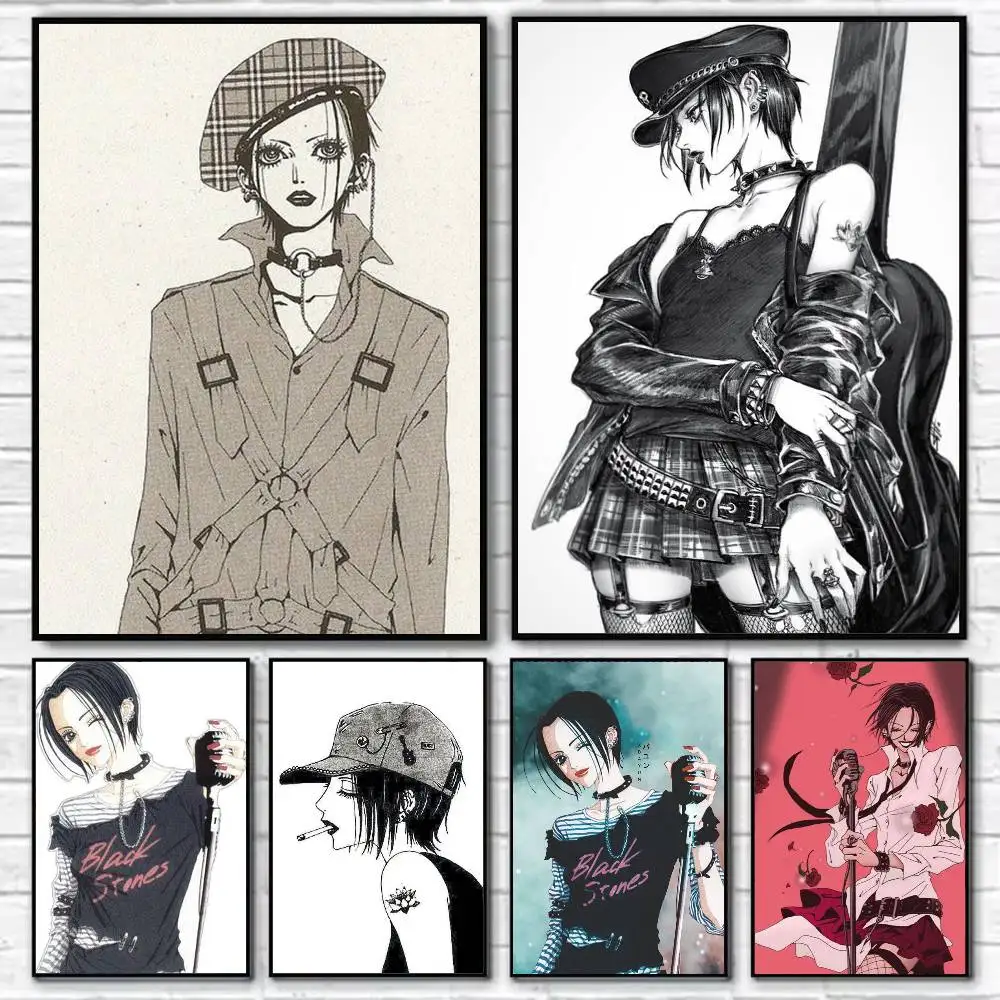 

N-NANA Anime O-Osaki Poster Self-adhesive Art Waterproof Paper Sticker Coffee House Bar Room Wall Decor