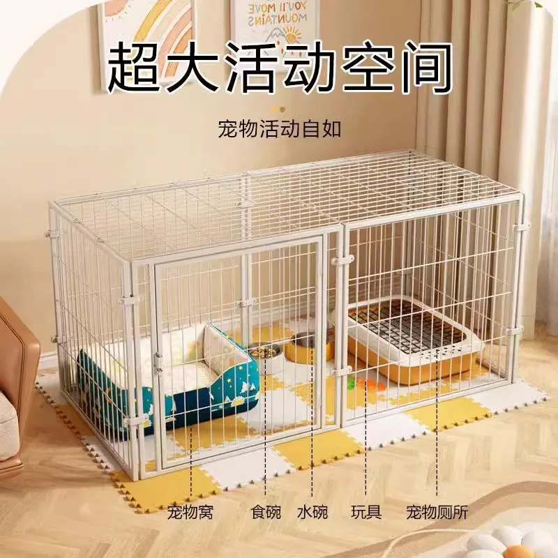 

Cat cage, home indoor villa, large free space, toilet, integrated cat delivery room, cat kennel, cattery, pet fence