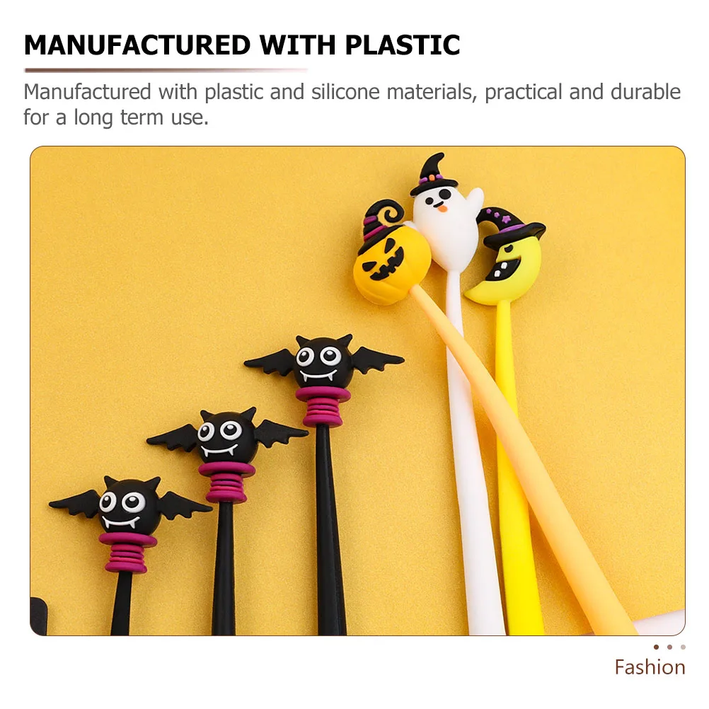 

10 Pcs Silicone Pen Office Lovely Shaped Gel Nice Pens for Writing Cute Cartoon Signing