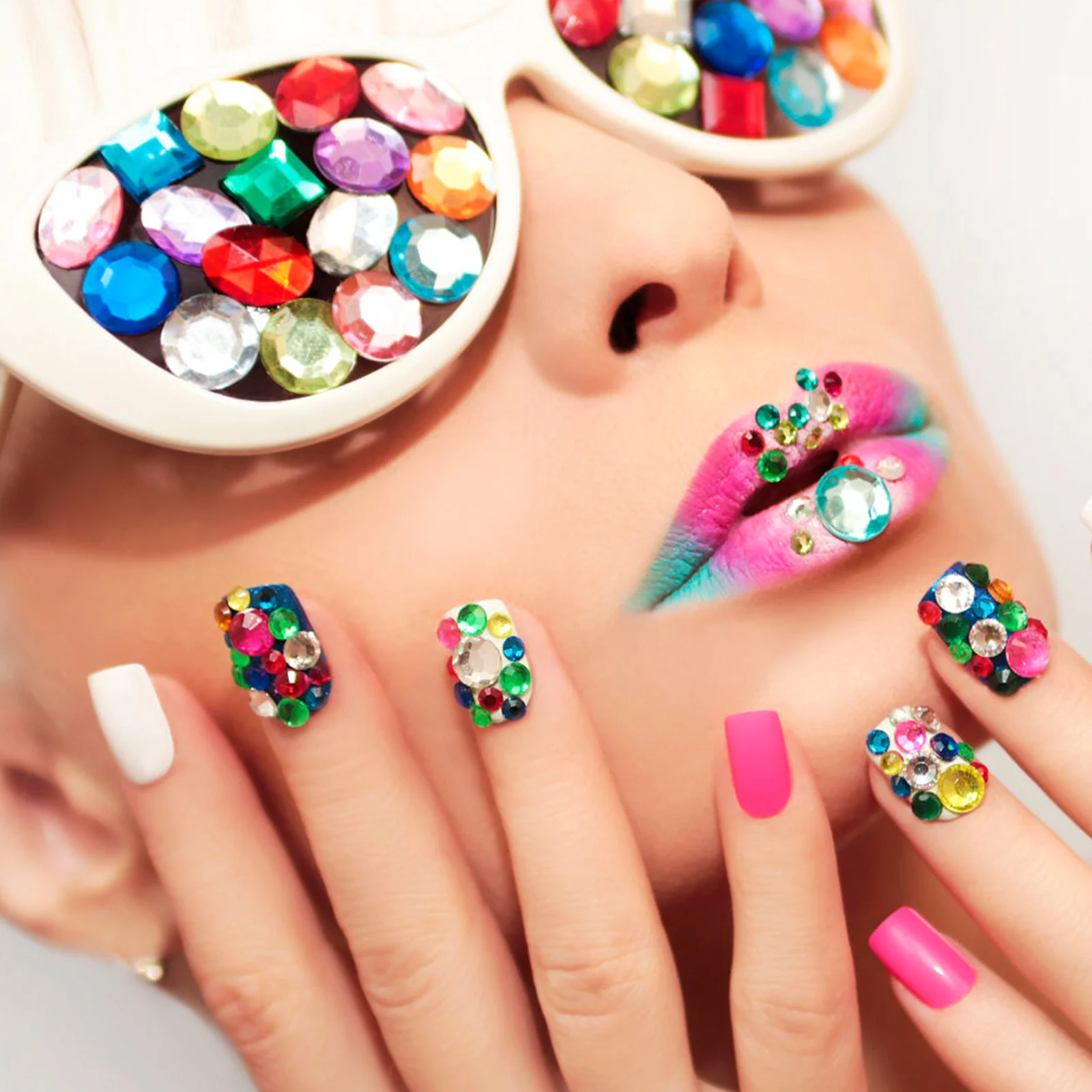 

Glass Rhinestone Nail Bottom Premium Material Long-Lasting DIY Small Decors Phone Case Clothing Scrapbook DIY Manicure