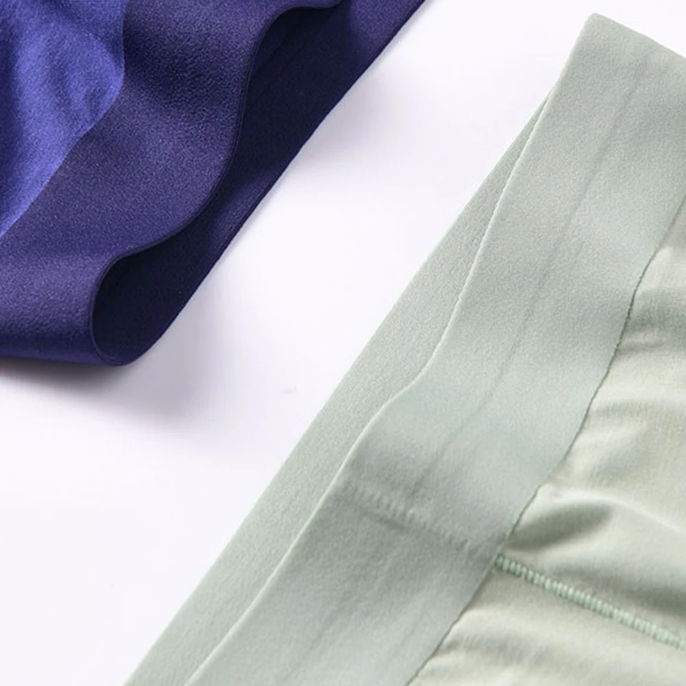 

Мужские бесшовные трусы-боксеры, тонкие, быстросохнущие, однотонные, с анатомическим мешочком, спортивные, классические