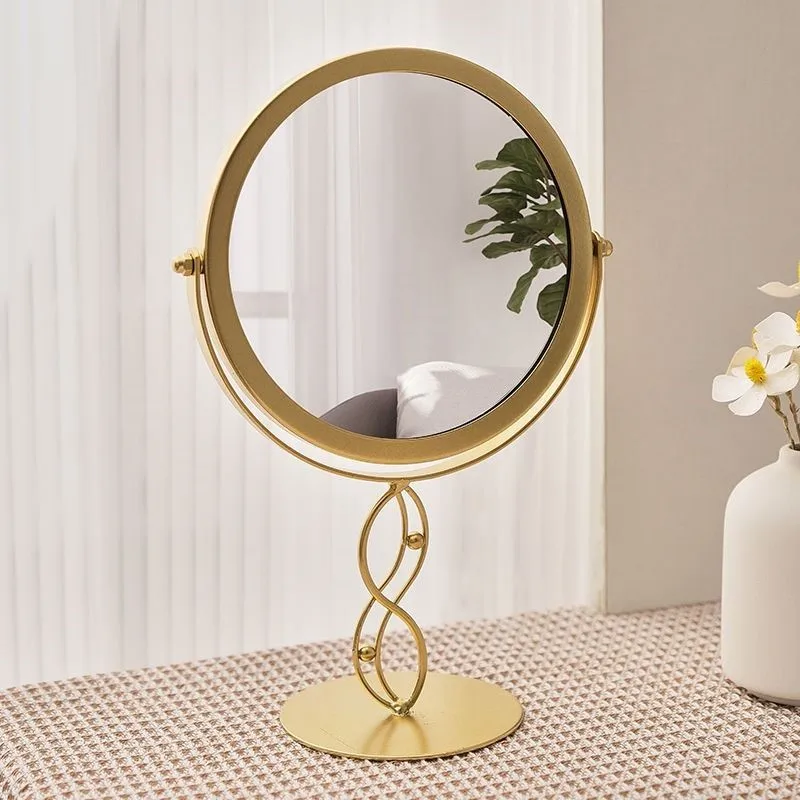 

Gold Bedroommakeup Mirror Nordic Luxury Girls Small Makeup Mirror Aesthetic Cool Espejos Con Luz Maquillaje Home Accessories