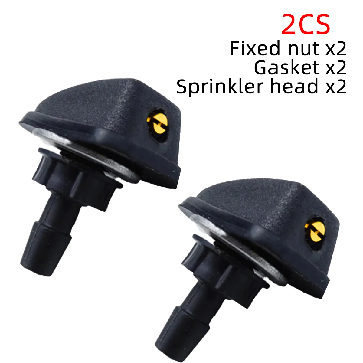 2-piece/set car universal front hood wiper nozzle spray kit sprinkler fan nozzle cover washer outlet adjustable